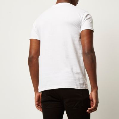 White carpe diem print t-shirt